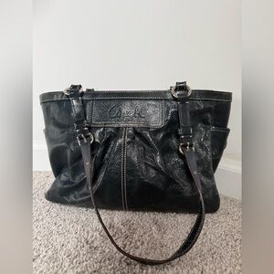 Coach Blue Leather Shoulder Bag